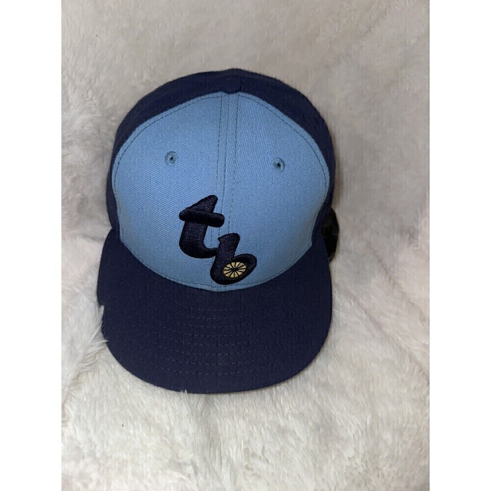 Tampa Bay Rays Made in USA VTG Vintage New Era 59FIFTY Turn Clock Hat 7 5/8